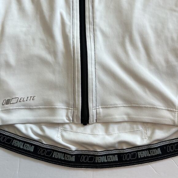 Pearl Izumi Elite Cycling Jersey 1121105 White Black Zip Front Back Pockets Sz M - Picture 7 of 15